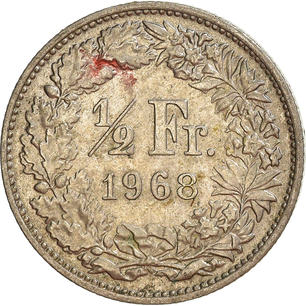 Moneta, Svizzera, 1/2 Franc, 1968