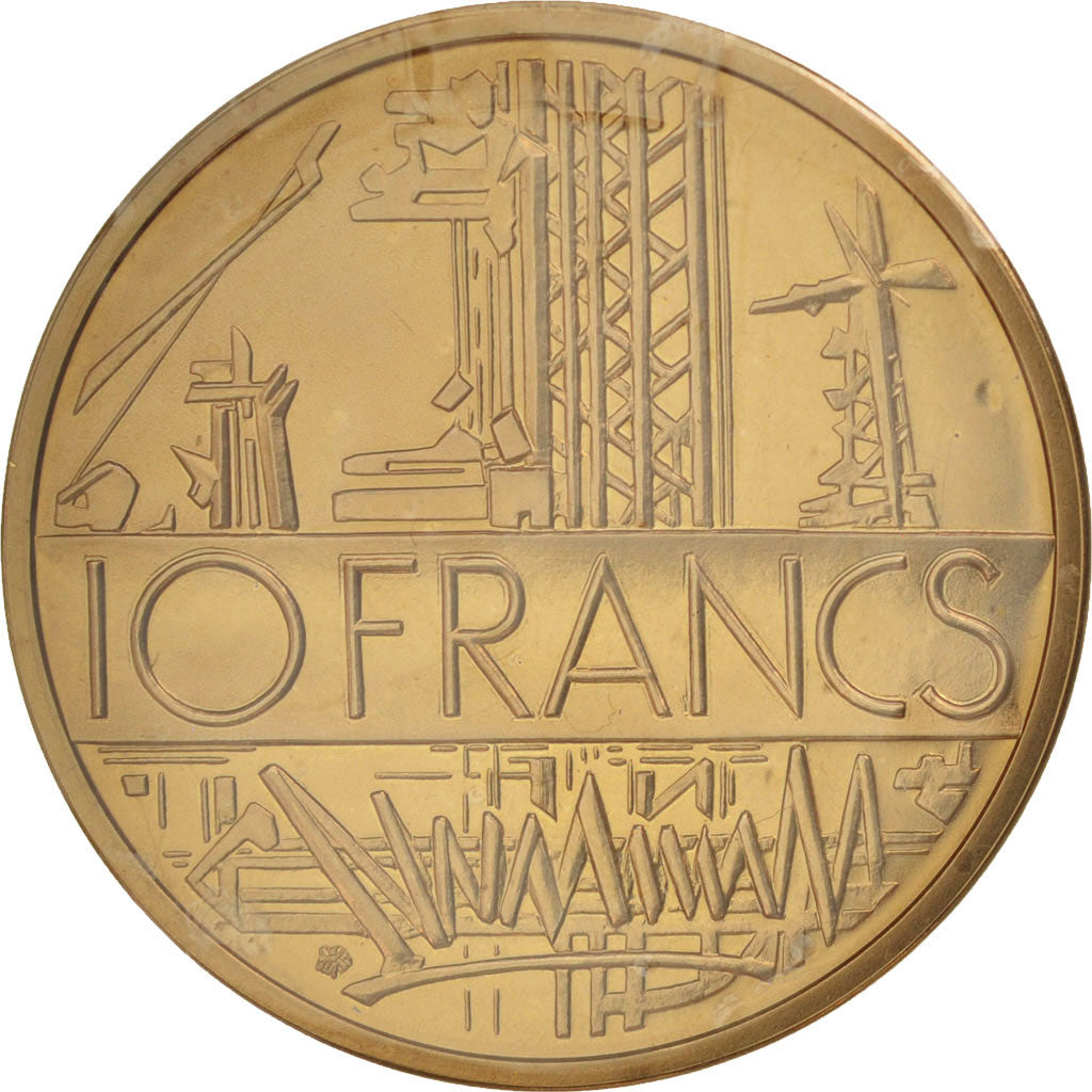 FRANCE, 10 Francs, 1980, KM #P677, MS(65-70), Nickel-Brass, Gadoury #186.P1,...