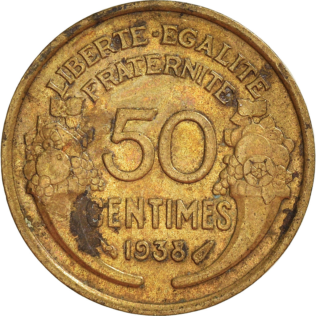 Moneta, Francia, 50 Centimes, 1938