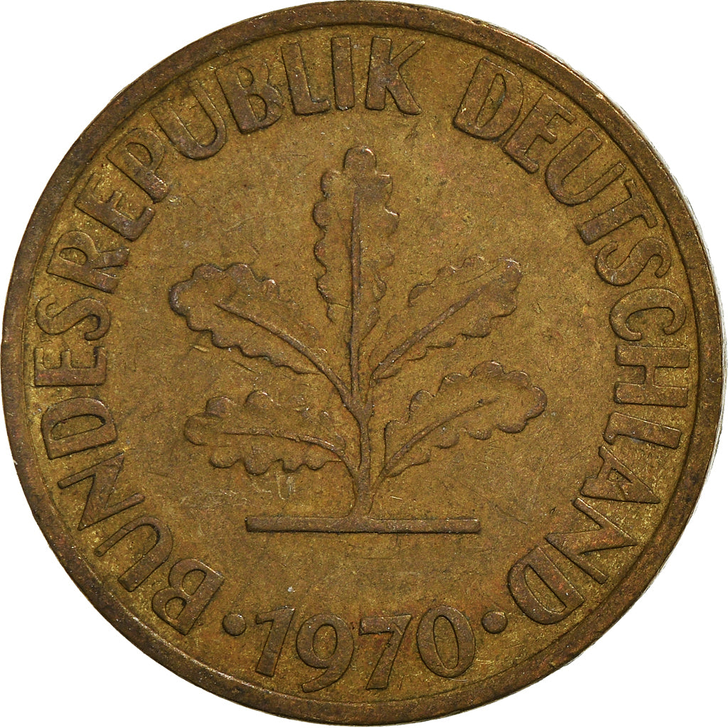 Moneta, GERMANIA - REPUBBLICA FEDERALE, 10 Pfennig, 1970