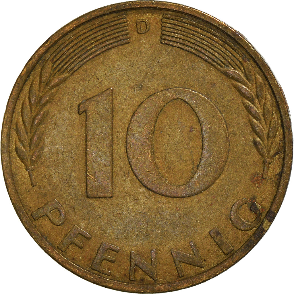 Moneta, GERMANIA - REPUBBLICA FEDERALE, 10 Pfennig, 1970