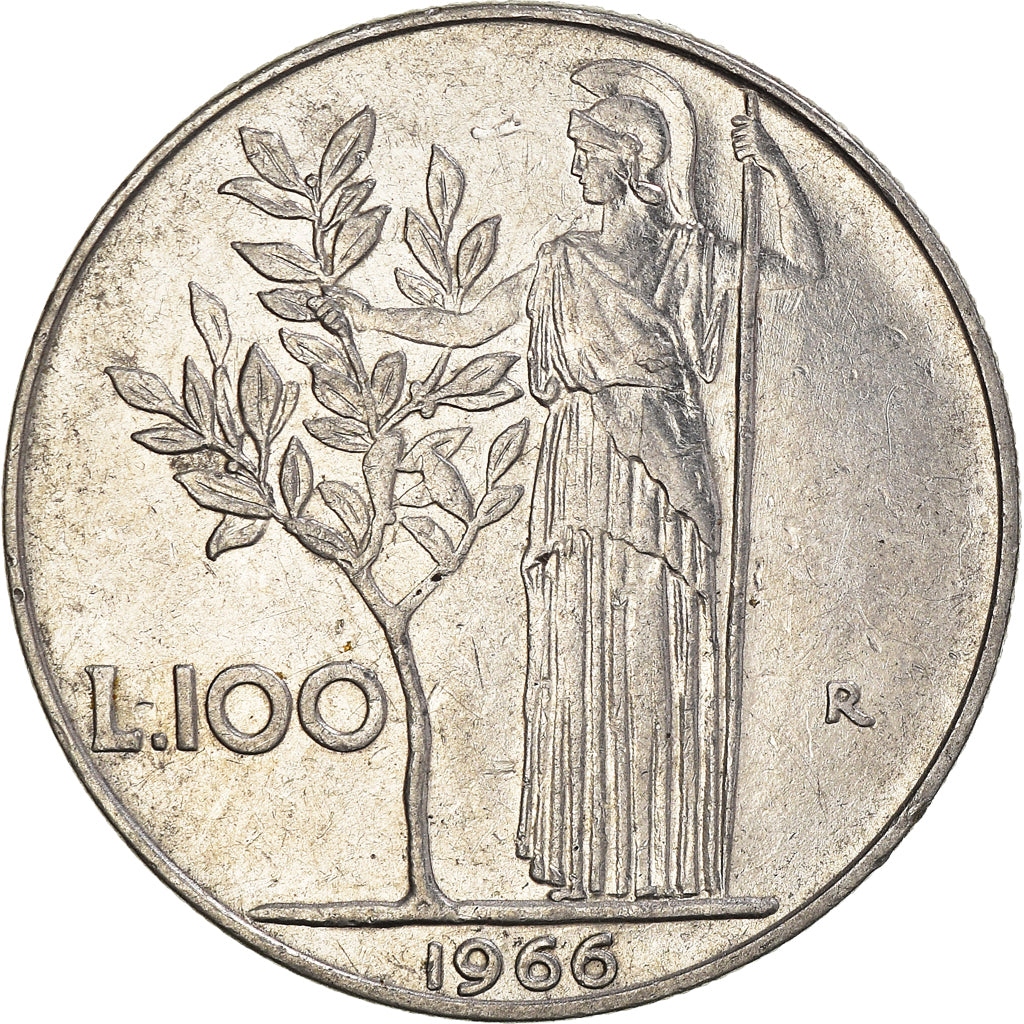 Moneta, Italia, 100 Lire, 1966