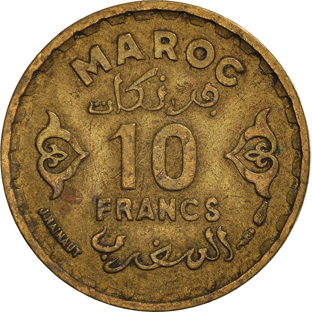 Coin, Morocco, 10 Francs, 1371