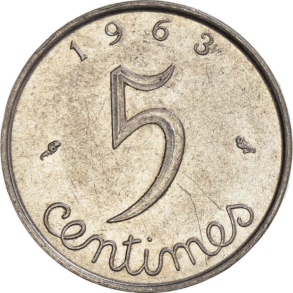 Moneta, Francia, 5 Centimes, 1963