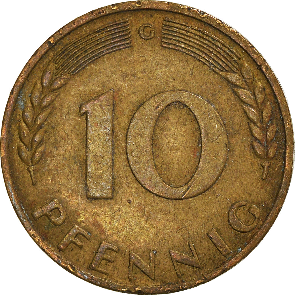 Moneta, GERMANIA - REPUBBLICA FEDERALE, 10 Pfennig, 1950
