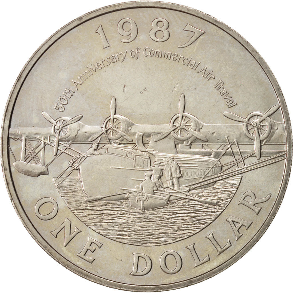 BERMUDA, Dollar, 1987, KM #52, MS(63), Copper-Nickel, 38.5, 28.14