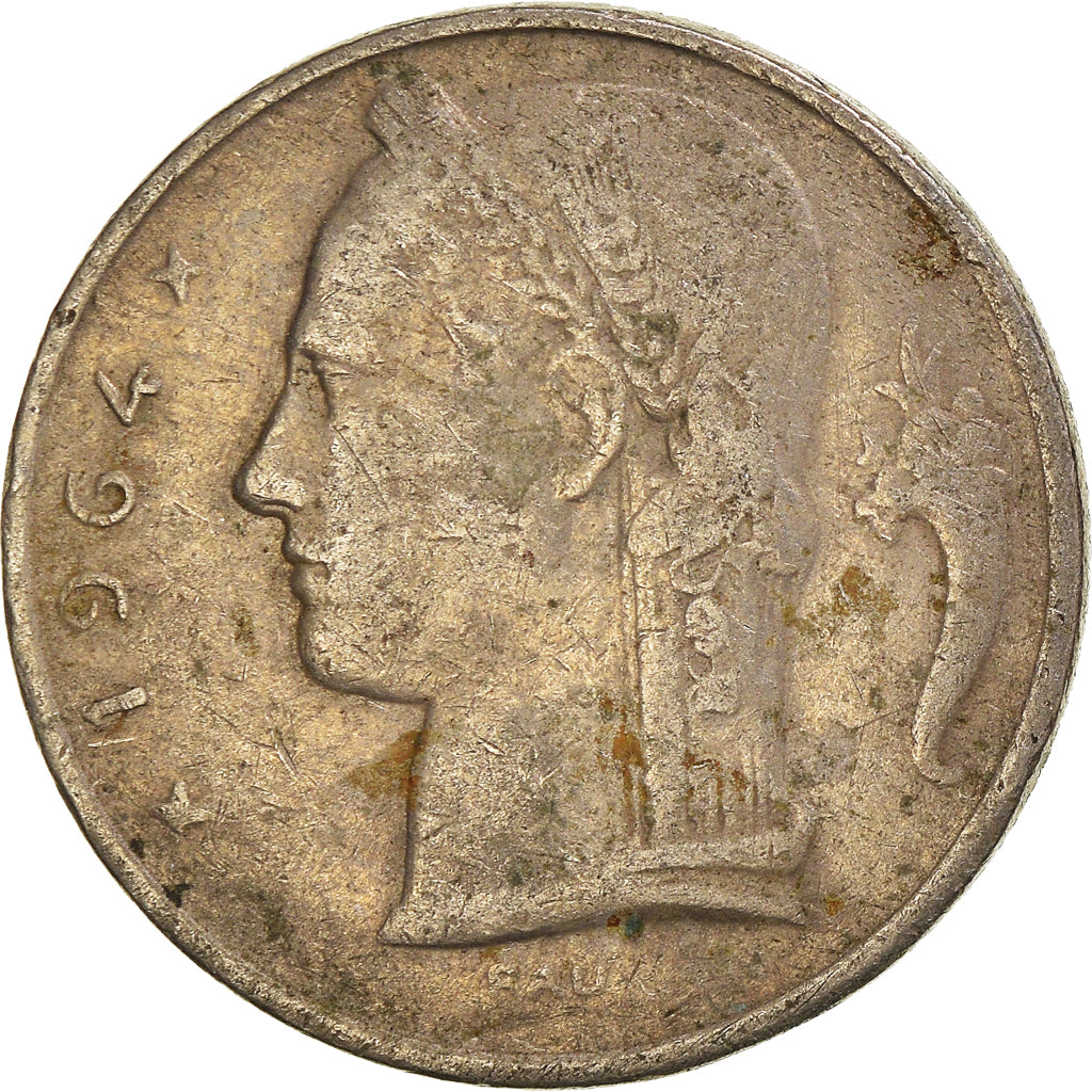 Münze, Belgien, 5 Francs, 5 Frank, 1964