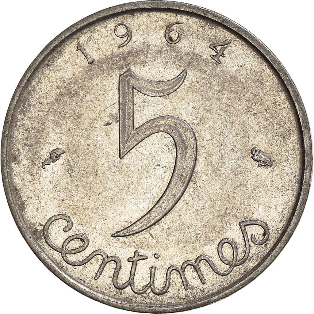 Moneta, Francia, 5 Centimes, 1964