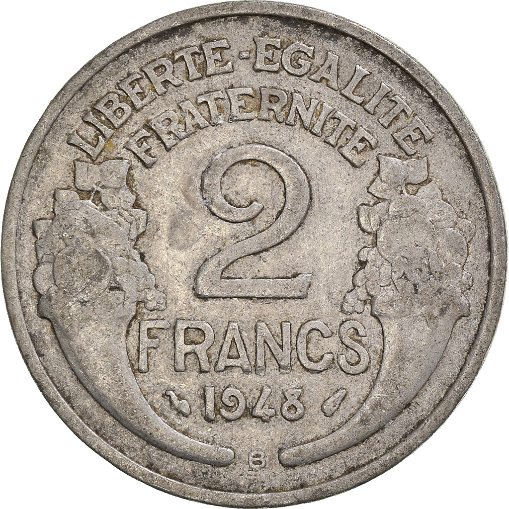 Moneta, Francia, 2 Francs, 1948