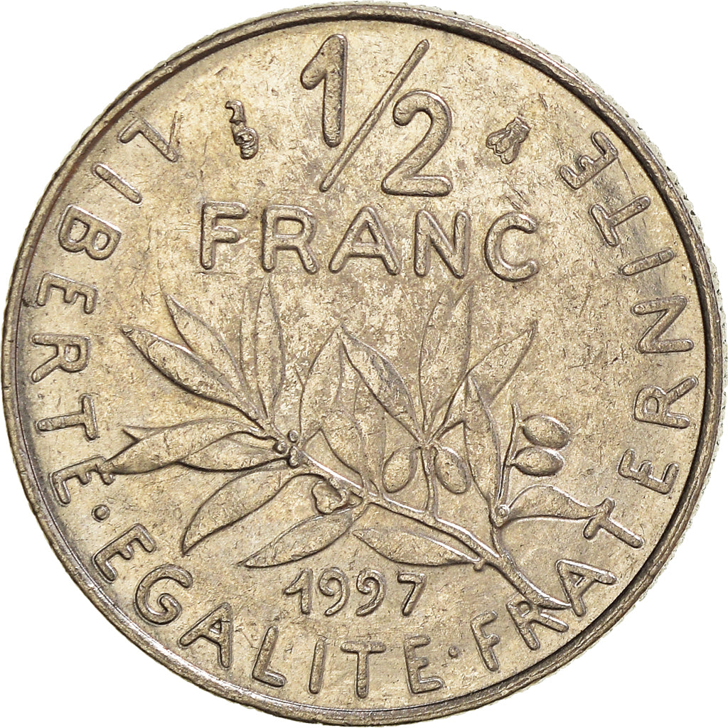 Coin, France, 1/2 Franc, 1997
