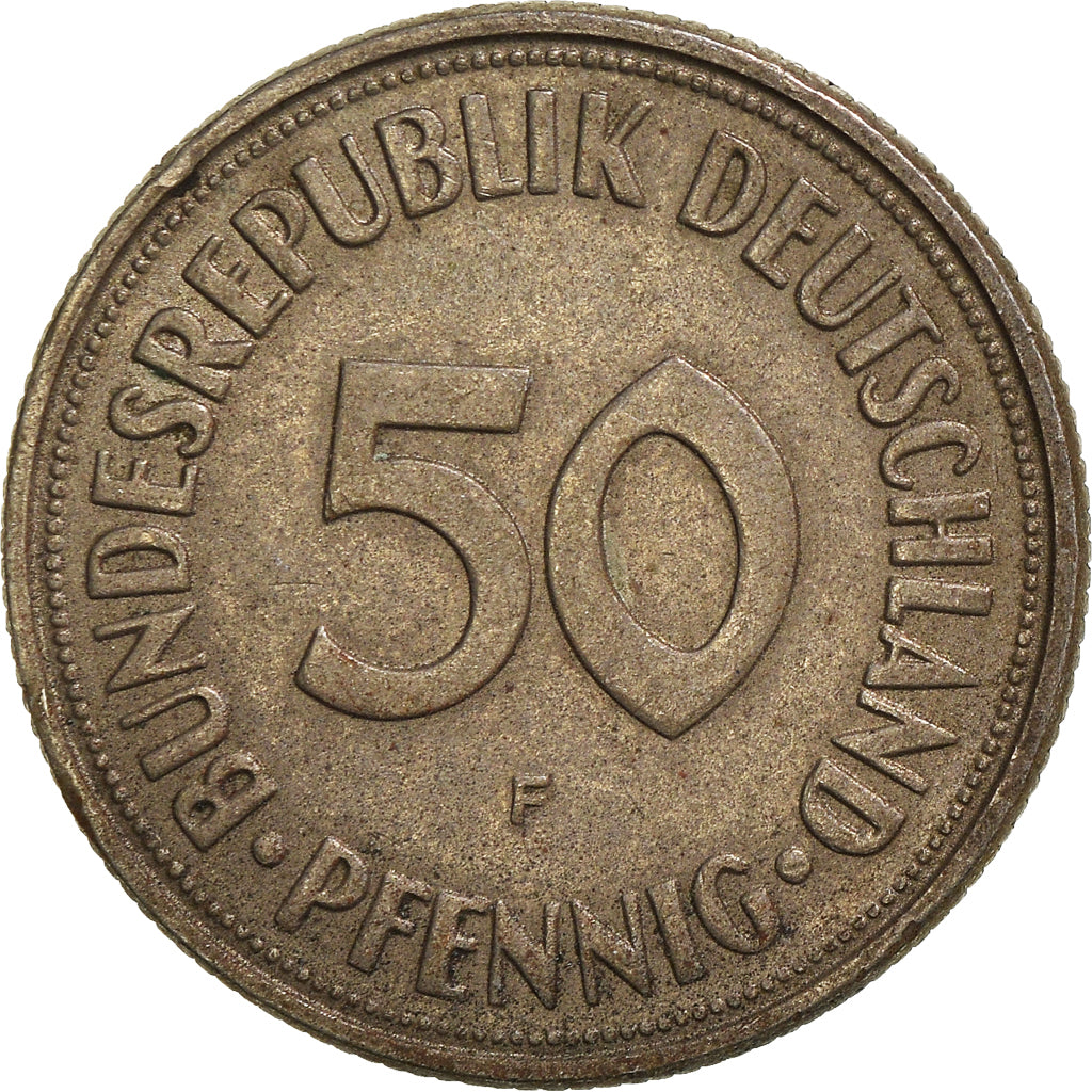 Moneda, ALEMANIA - REPÚBLICA FEDERAL, 50 Pfennig, 1950