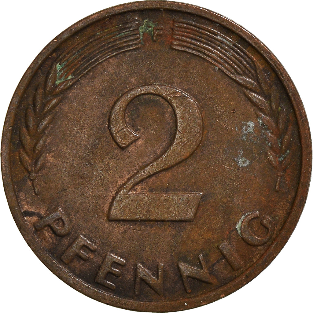 Moneda, ALEMANIA - REPÚBLICA FEDERAL, 2 Pfennig, 1966