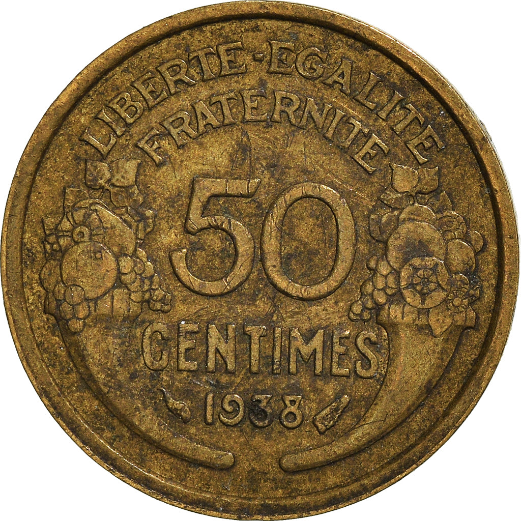 Moneta, Francia, 50 Centimes, 1938