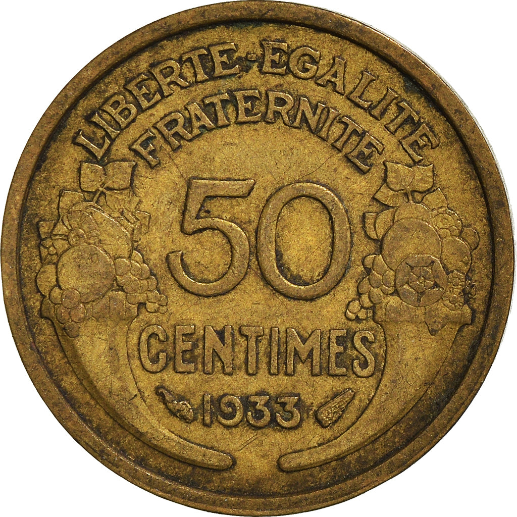 Monnaie, France, 50 Centimes, 1933