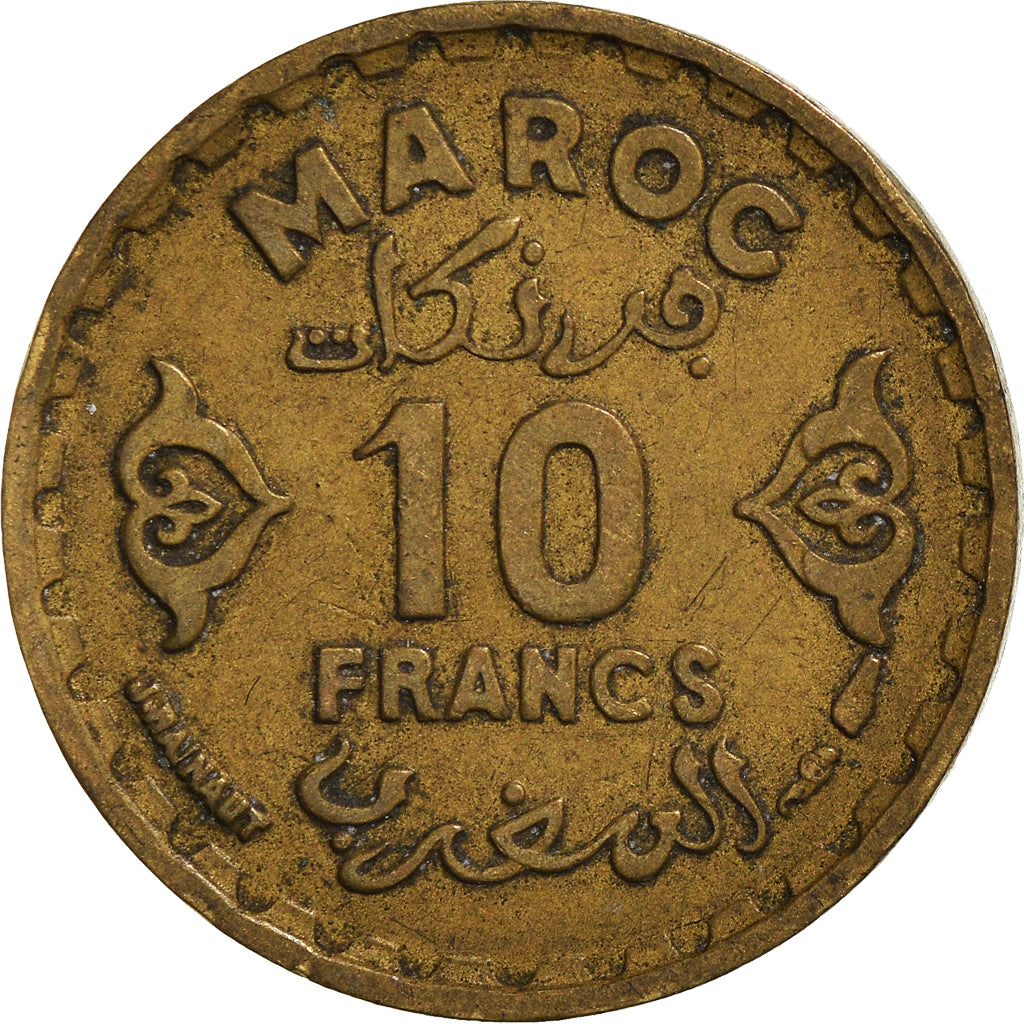 Coin, Morocco, 10 Francs, 1371