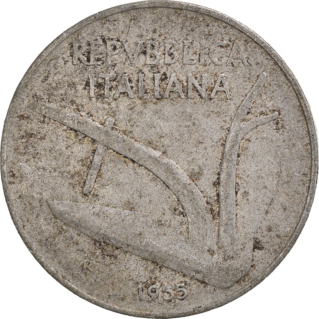Münze, Italien, 10 Lire, 1955