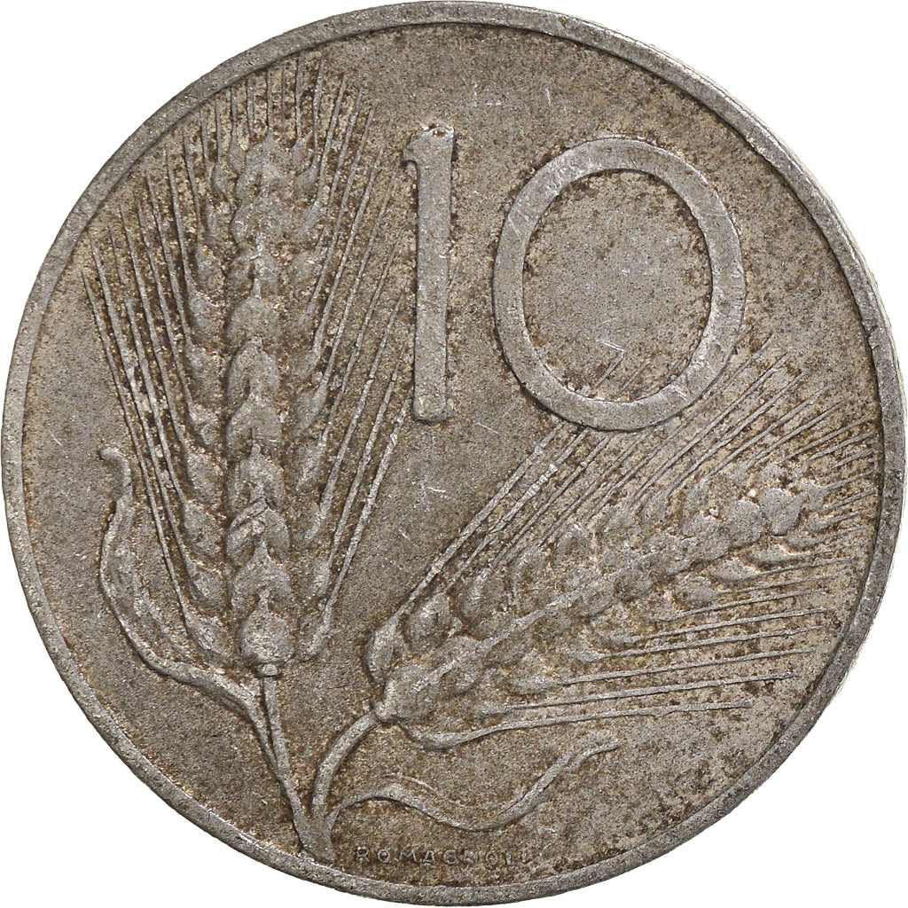 Münze, Italien, 10 Lire, 1955