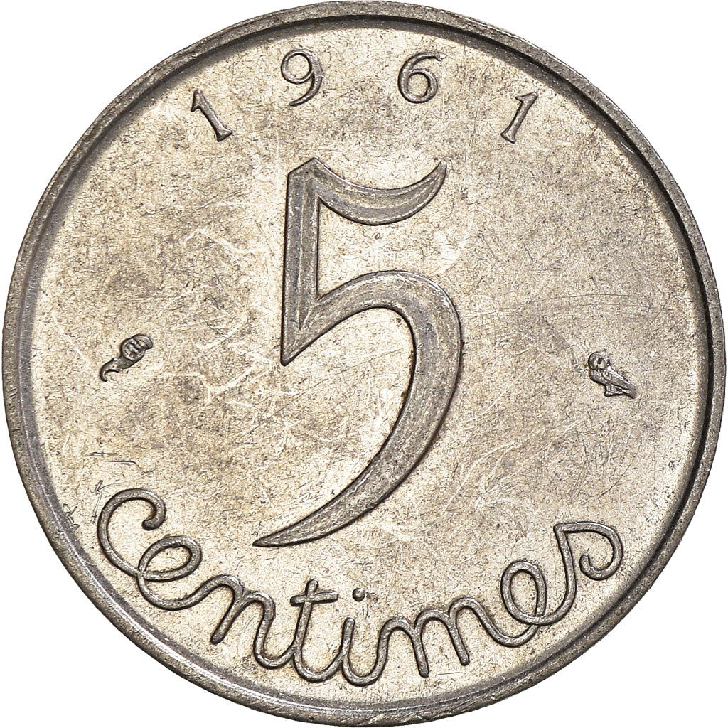 Moneta, Francia, 5 Centimes, 1961
