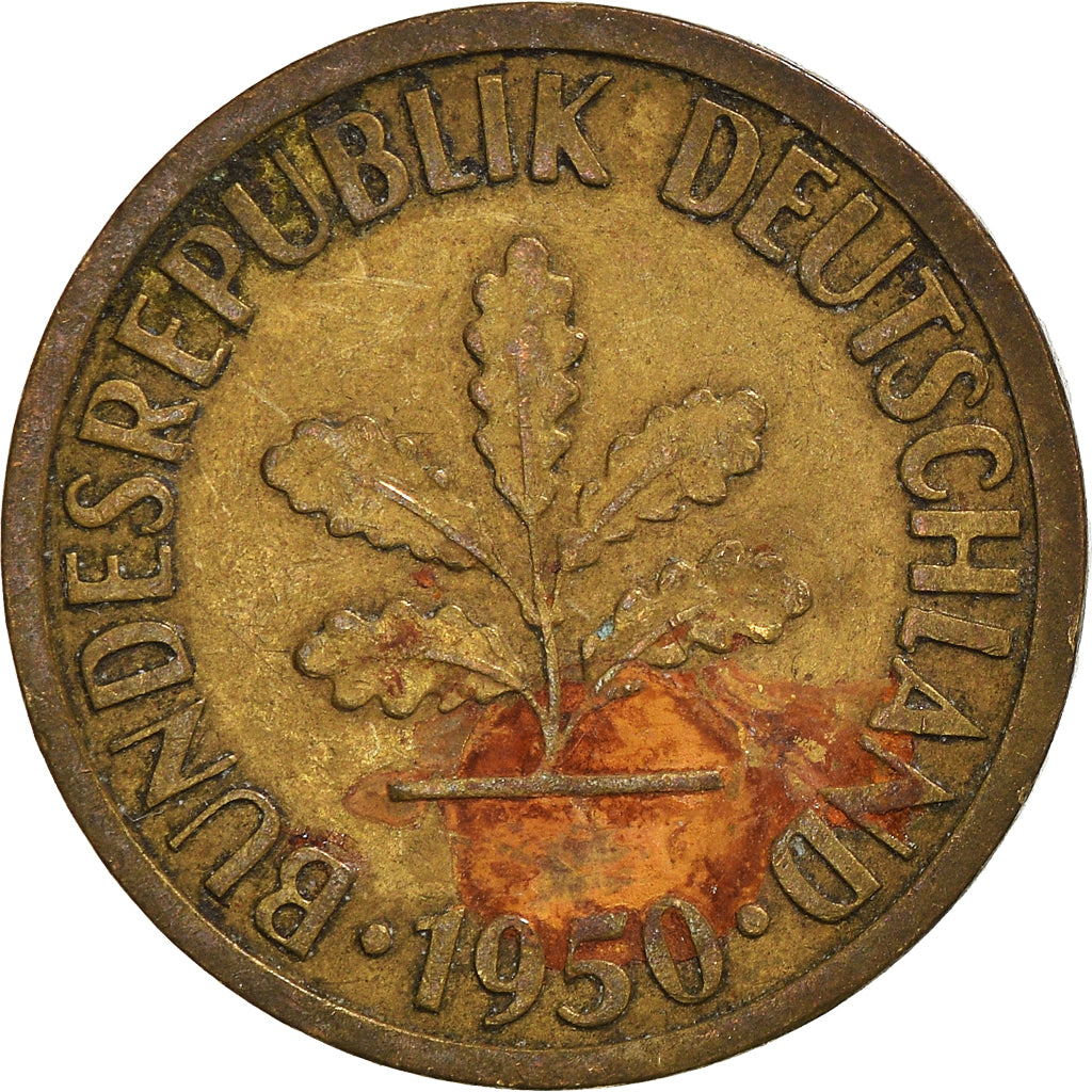 Moneta, GERMANIA - REPUBBLICA FEDERALE, 10 Pfennig, 1950