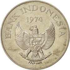 INDONESIA, 5000 Rupiah, 1974, KM #40, AU(55-58), Silver, 42, 31.93