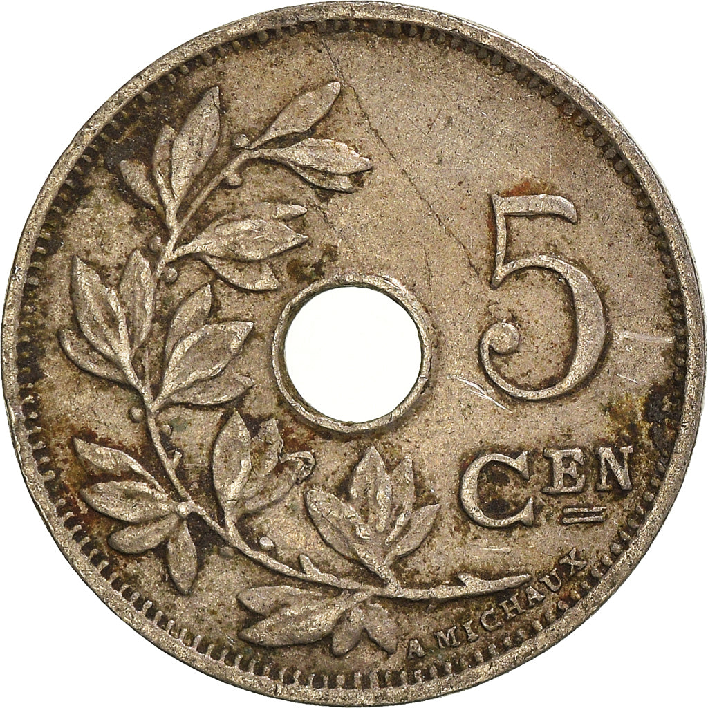 Münze, Belgien, 5 Centimes, 1928