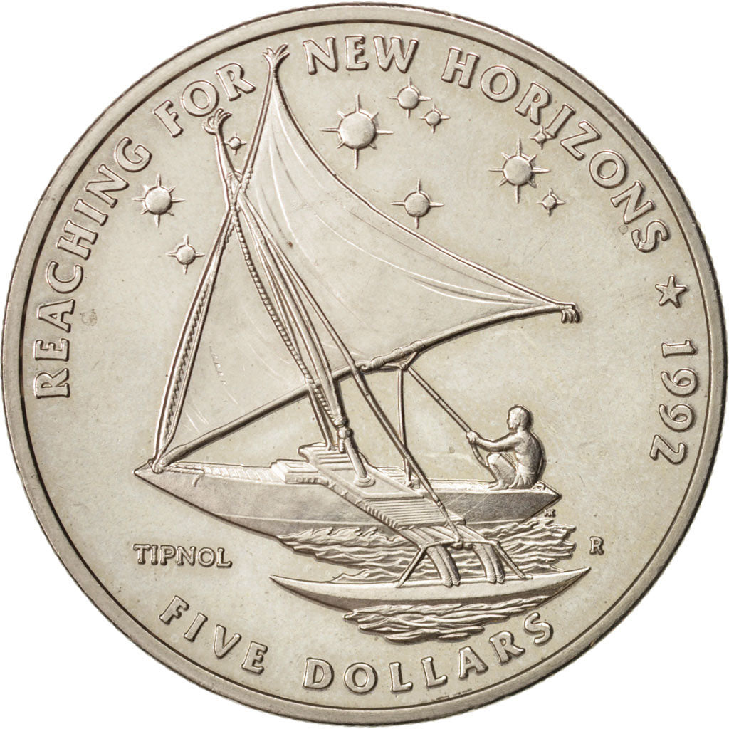 MARSHALL ISLANDS, 5 Dollars, 1992, Roger Williams , KM #81, MS(63),...