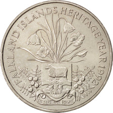 FALKLAND ISLANDS, 2 Pounds, 1992, KM #35, MS(63), Copper-Nickel, 38.61, 28.29
