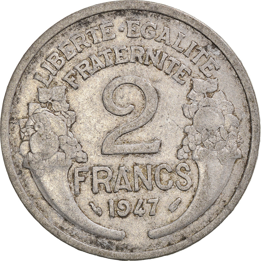 Moneta, Francia, 2 Francs, 1947