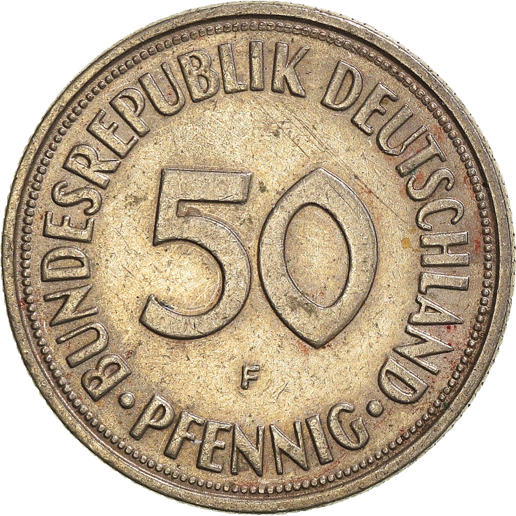 Moneda, ALEMANIA - REPÚBLICA FEDERAL, 50 Pfennig, 1950
