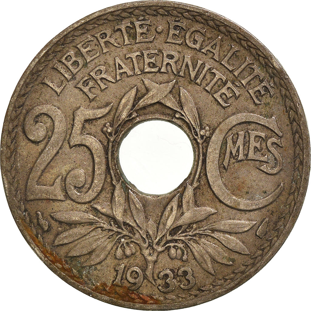 Coin, France, 25 Centimes, 1933