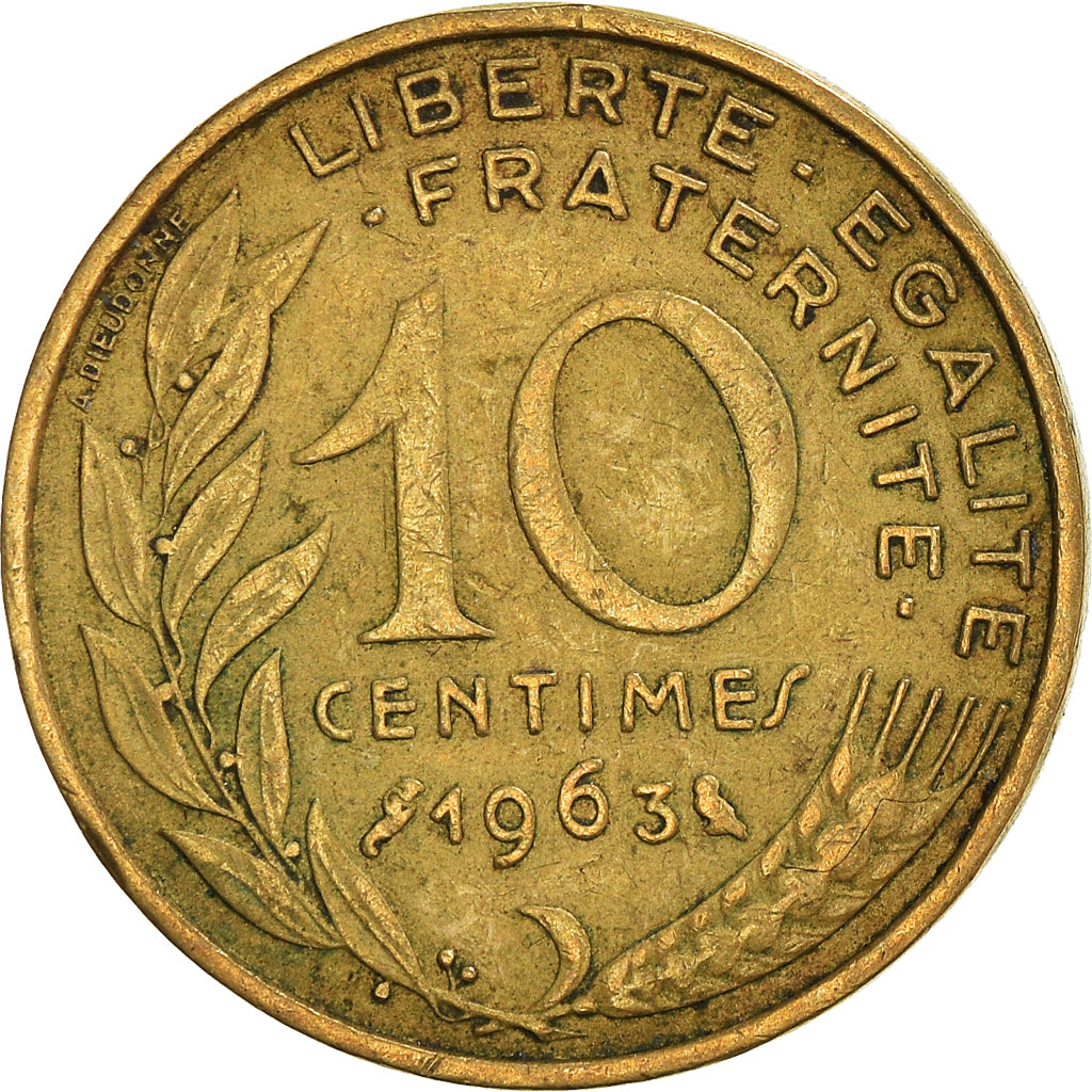 Coin, France, 10 Centimes, 1963