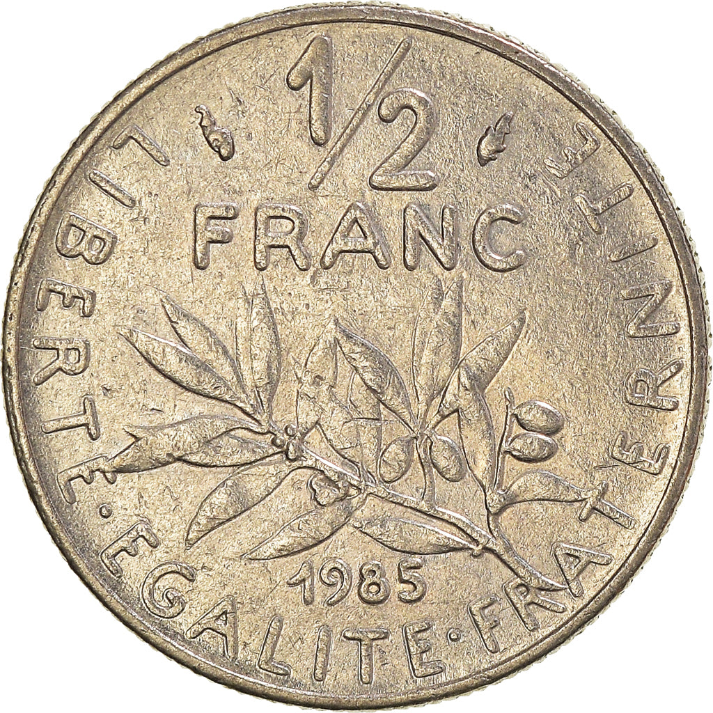 Moneta, Francia, 1/2 Franc, 1985