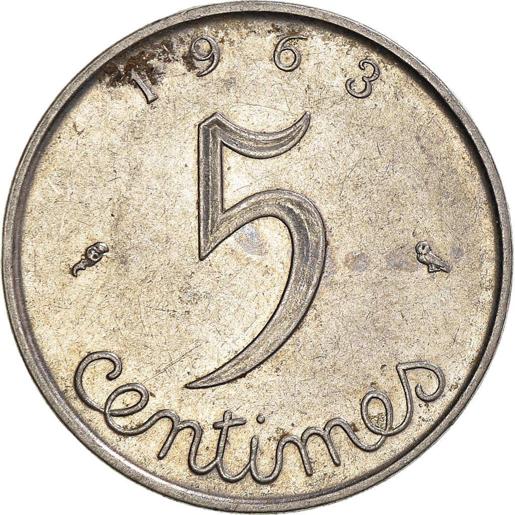 Moneta, Francia, 5 Centimes, 1963