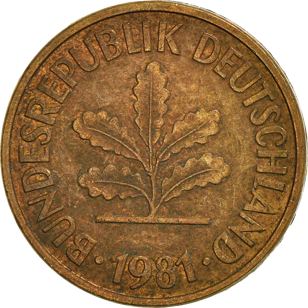 Moneta, GERMANIA - REPUBBLICA FEDERALE, 5 Pfennig, 1981