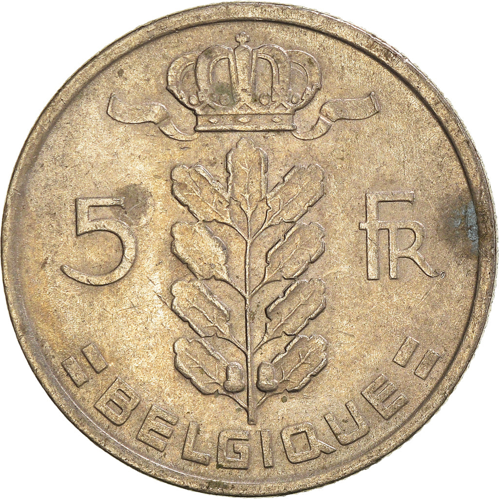 Monnaie, Belgique, 5 Francs, 5 Frank, 1975