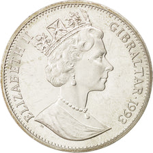 GIBRALTAR, Crown, 1993, KM #201a, MS(60-62), Silver, 38.8, 28.64