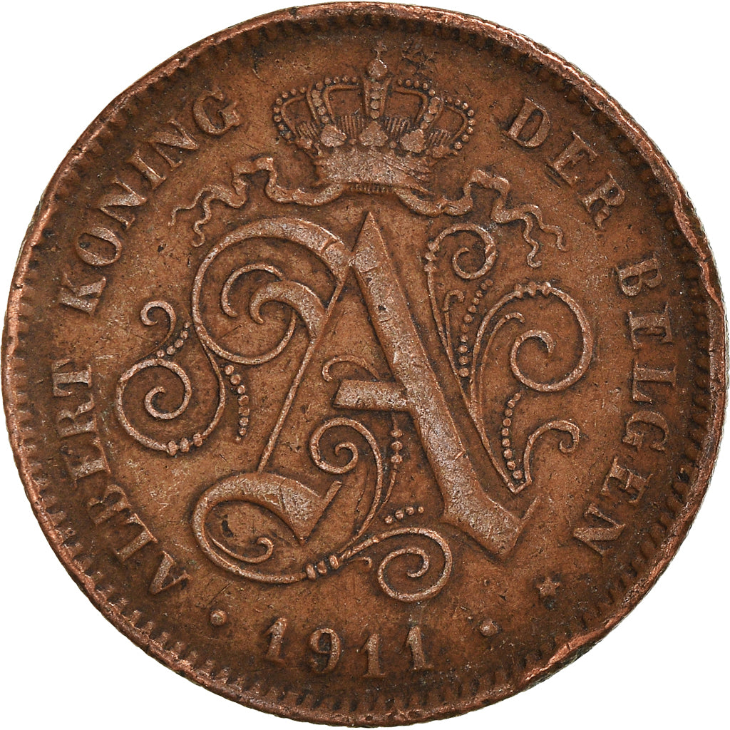 Monnaie, Belgique, 2 Centimes, 1911