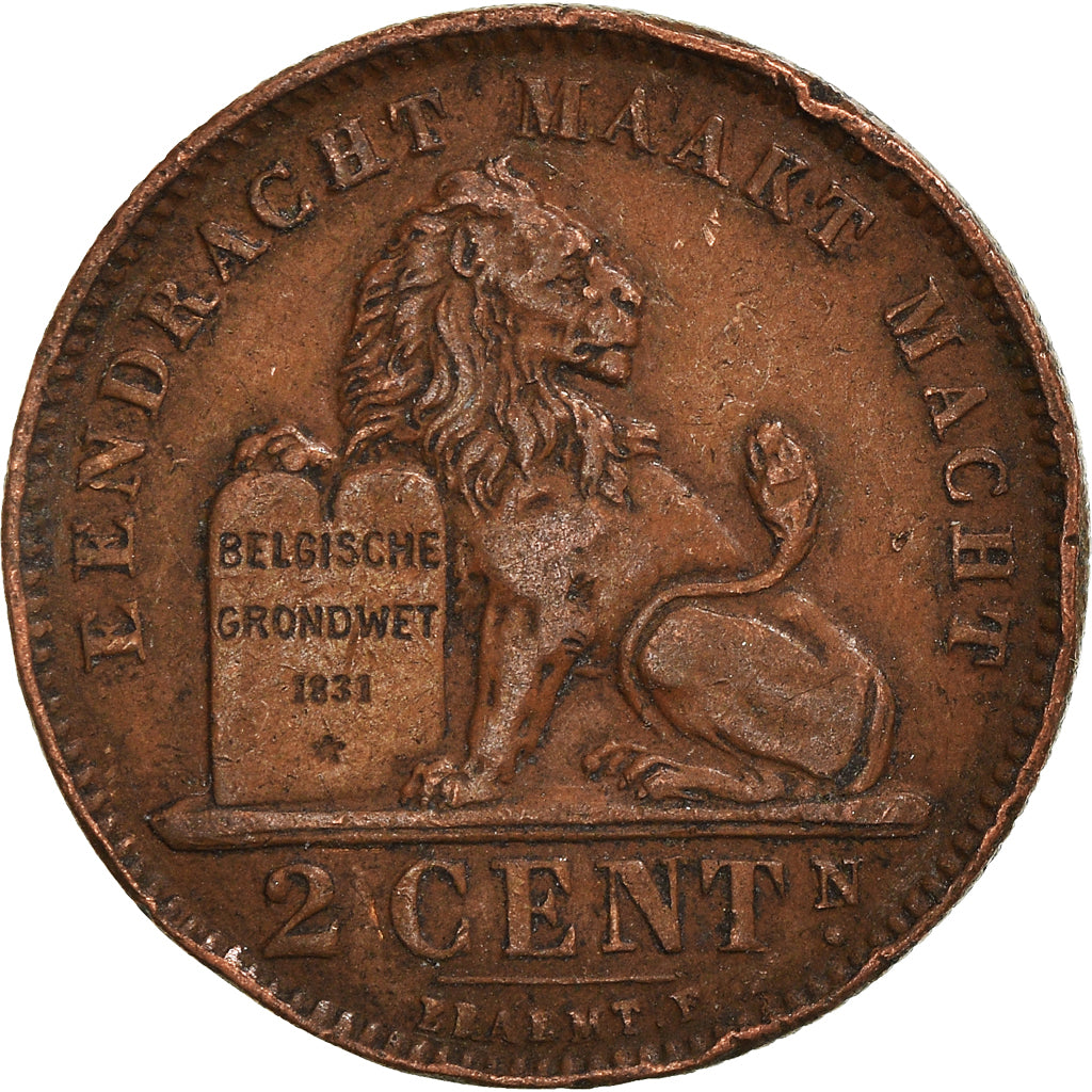 Monnaie, Belgique, 2 Centimes, 1911