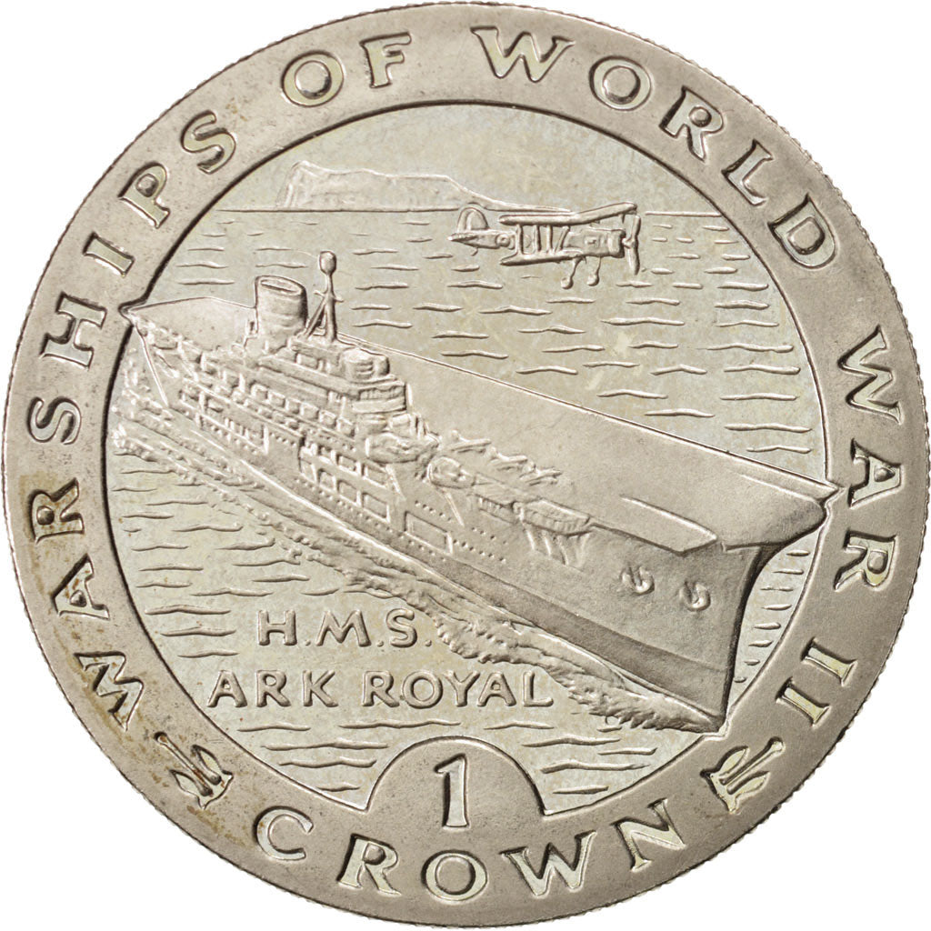 GIBRALTAR, Crown, 1993, KM #121, MS(63), Copper-Nickel, 38.8, 28.33