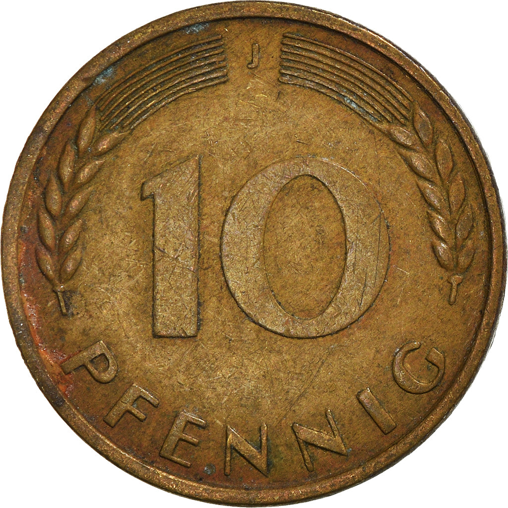 Moneta, GERMANIA - REPUBBLICA FEDERALE, 10 Pfennig, 1950