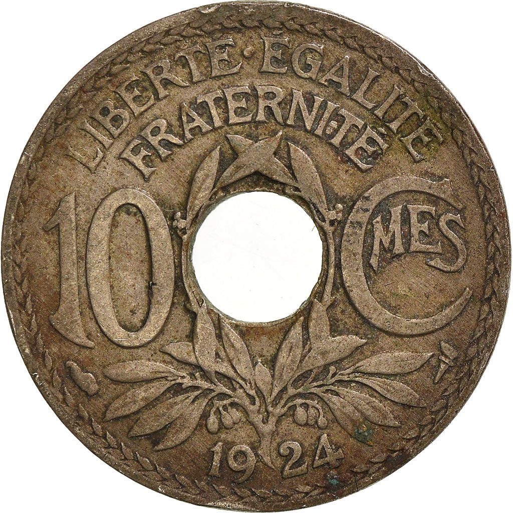 Moneta, Francia, 10 Centimes, 1924