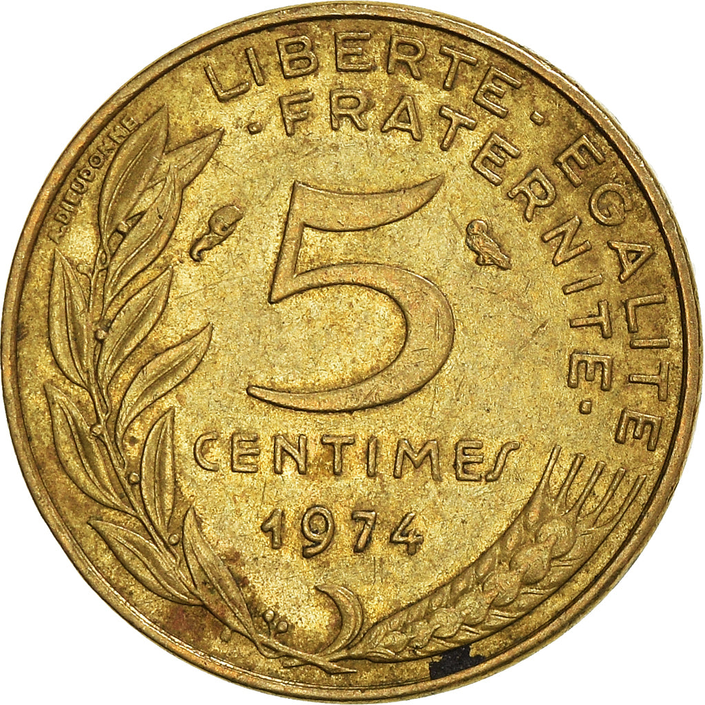Moneta, Francia, 5 Centimes, 1974