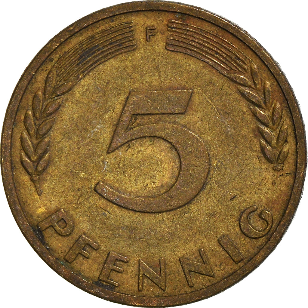 Moneda, ALEMANIA - REPÚBLICA FEDERAL, 5 Pfennig, 1950