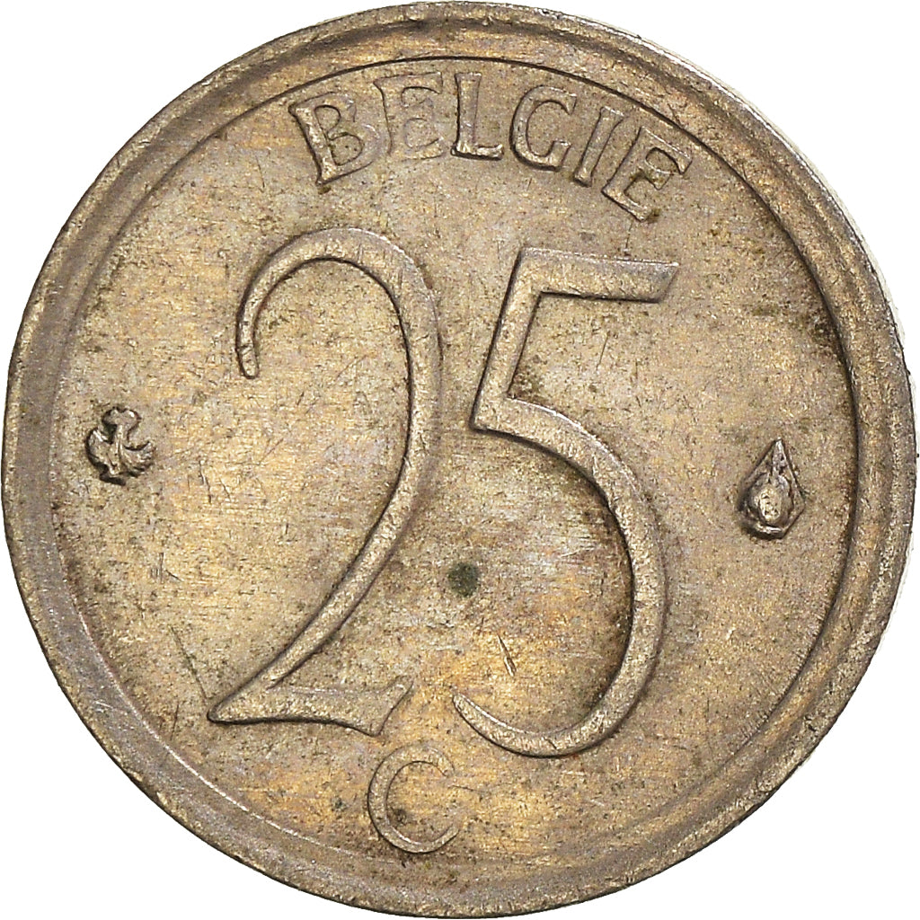 Coin, Belgium, 25 Centimes, 1966