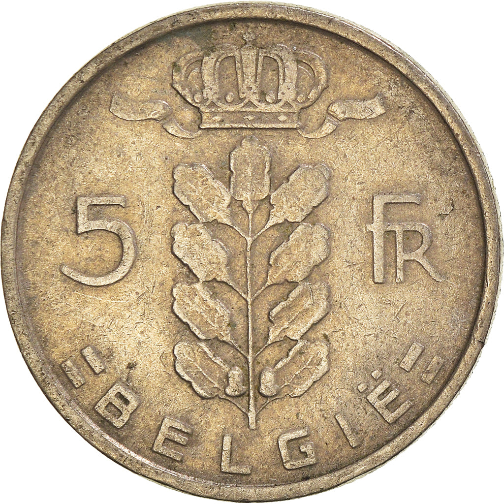 Moeda, Bélgica, 5 Francs, 5 Frank, 1950