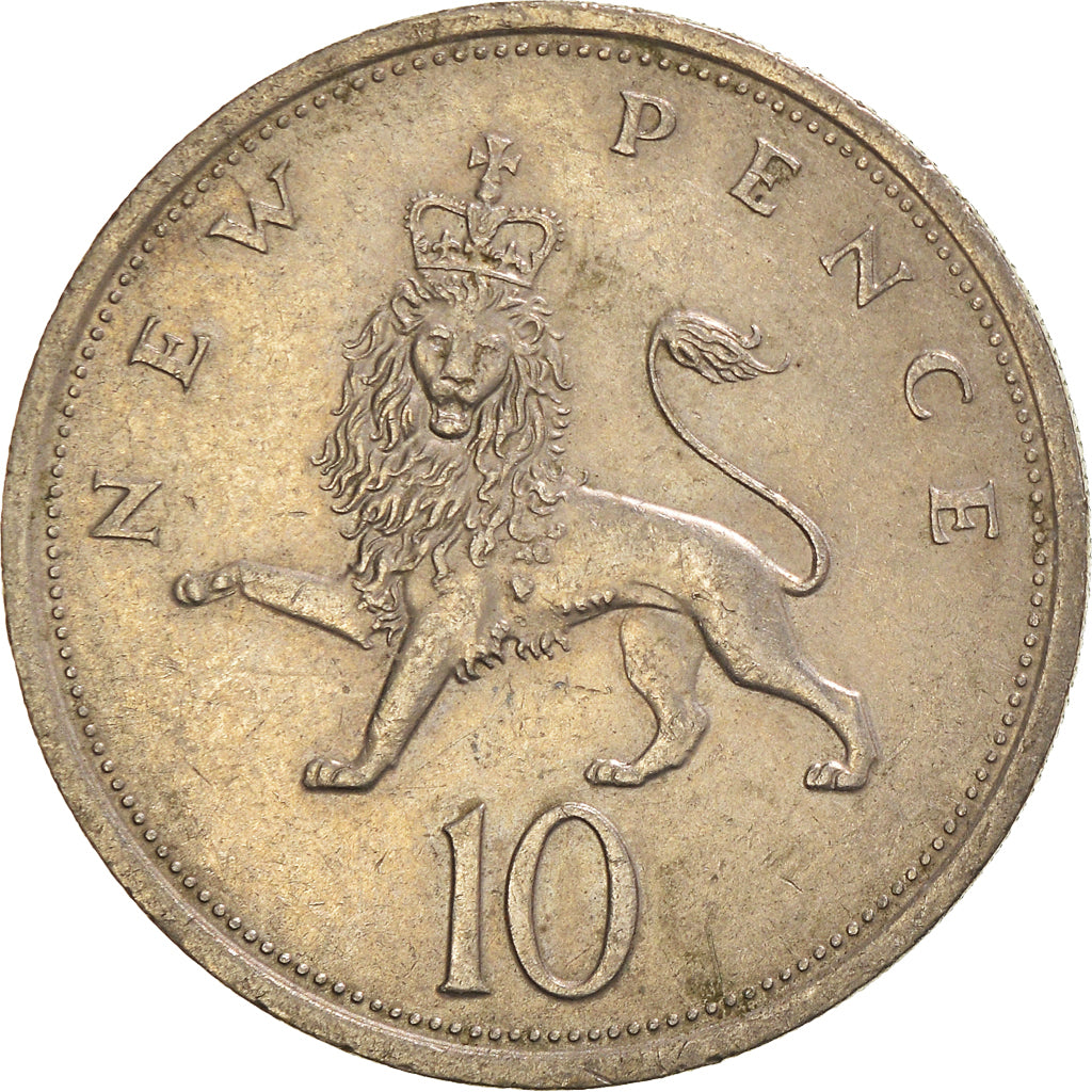 Monnaie, Grande-Bretagne, 10 New Pence, 1975