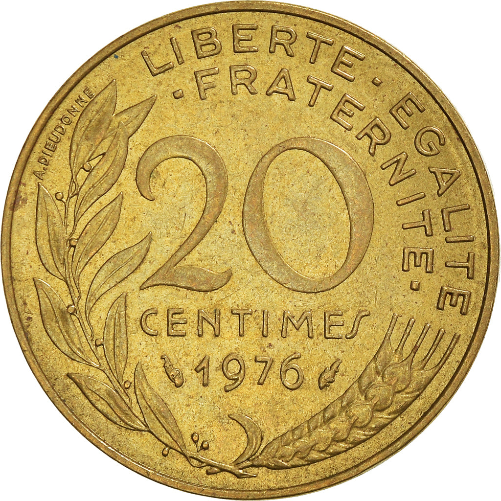 Moneta, Francia, 20 Centimes, 1976