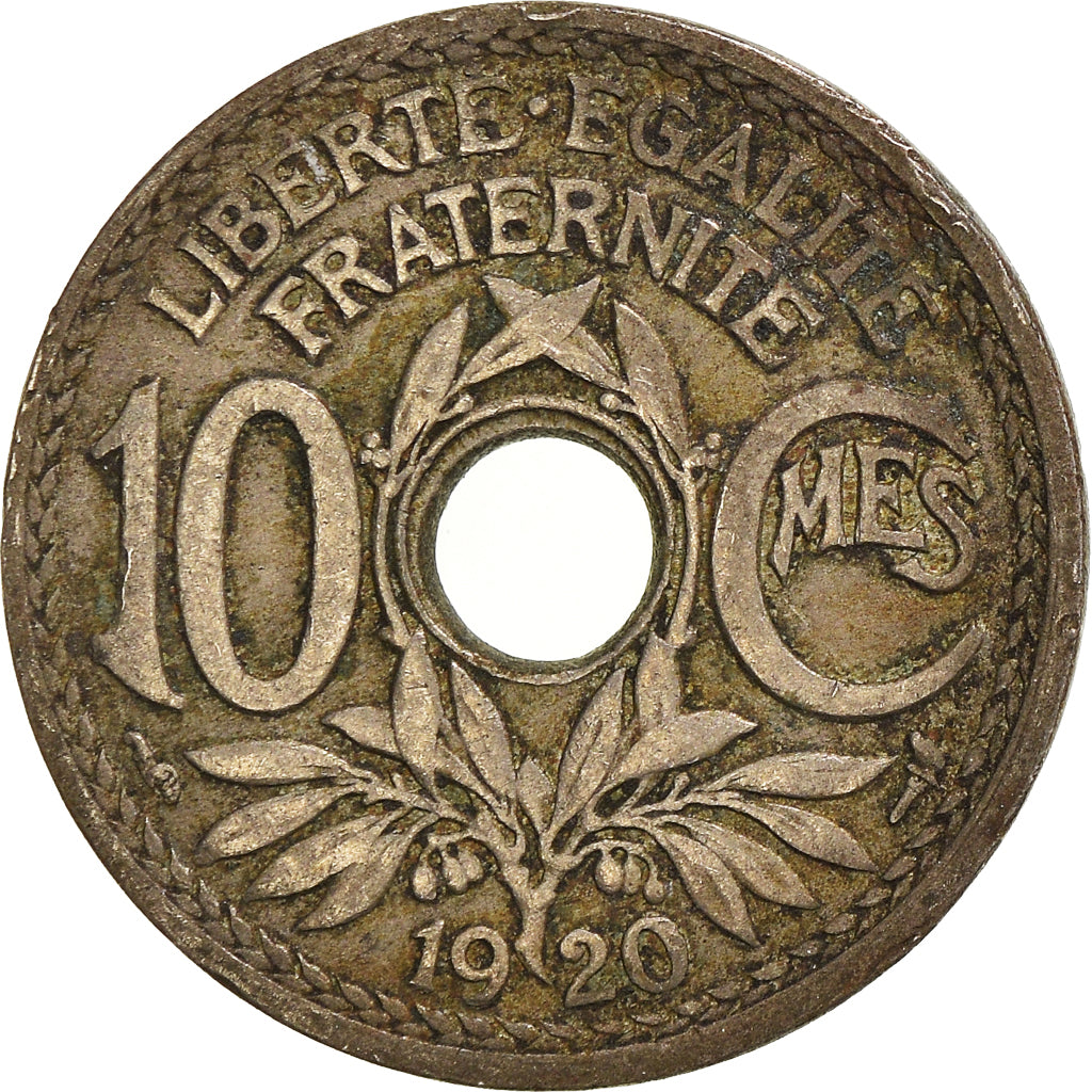 Moneta, Francia, 10 Centimes, 1920