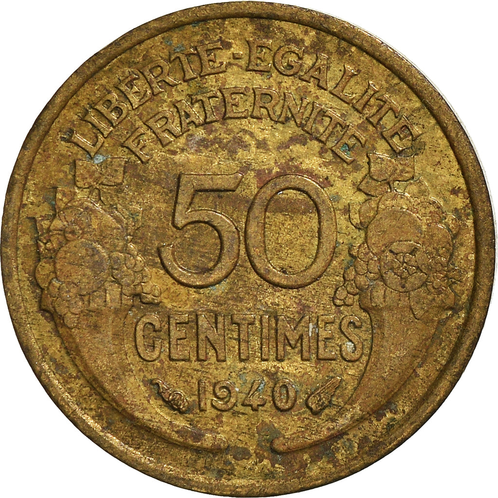 Munten, Frankrijk, 50 Centimes, 1940