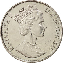ISLE OF MAN, Crown, 1986, Pobjoy Mint, KM #160, MS(63), Copper-Nickel, 38.5,...